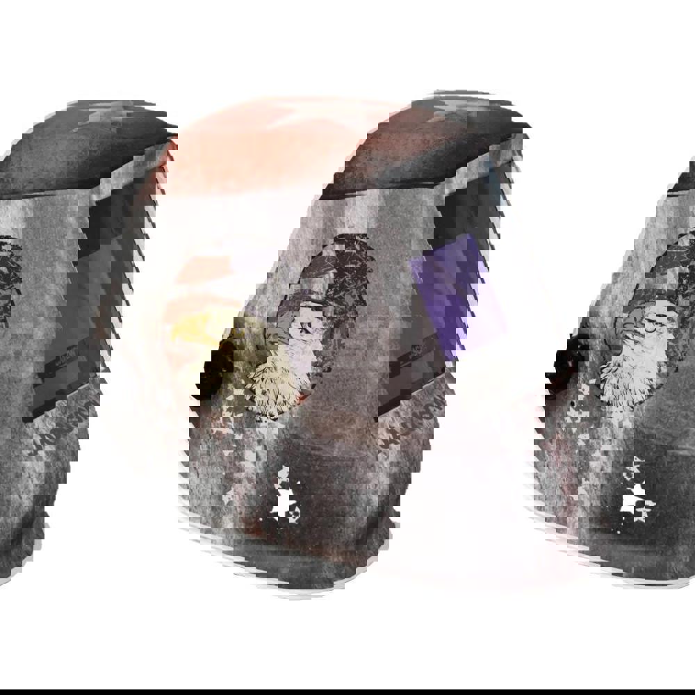 Welding Helmet: Red White & Blue, Nylon, Shade 5 to 9 & 9 to 13